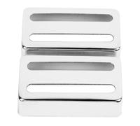 Vibrivio 2Pcs Electric Guitar Pickup Cover, Brass Shell for Good Heat Dissipation, Scratch and Proof Replacement, Silver Metal Guitar Pickup Cover
