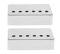 Vibrivio 2Pcs Electric Guitar Pickup Shell Nickel Cover, 50mm and 52mm Metal Pickup Cover for LP Guitar, Musical Instrument Accories, Black