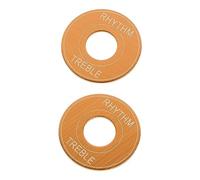 Vibrivio 2PCS Electric Guitar Switch Gaskets, Three Gear Toggle Switch Indicator Washer Rhythm Treble Ring Plate, Silver, Guitar Switch Washer, Switch Gasket