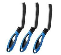 Vibrivio 3 Pack Crevice Cleaning Brush, Hard Bristle Gap Brush, Stiff PP Bristles for Tile Grout, Sink Edges, Window Tracks, Kitchen & Bathroom, with Ergonomic Handle & Hanging Hole (Blue)