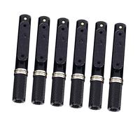 Vibrivio 6 Pcs Headl Guitar Bridge, Metal Silver Fixed Fanned Bridge for Split Type Electric Guitars, Individual Headl Electric Guitar Bridge