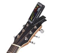 Vibrivio Clip-On Guitar Tuner, 3-in-1 Profional Tuner Metronome for Chromatic Guitar, Bass, Violin, Ukulele, Color LCD Display, Portable with Foldable Rotating Clip