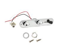 Vibrivio Electric Guitar Metallic Wiring Harn Prewired Kit, 3 Way Switch Pots Set, Guitar Wiring Harn, A500K Switch Wiring, Compatible with Electric Guitars