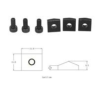 Vibrivio Electric Guitar Tremolo Bridge String Locks, Pack of 3 Sets, Metal Nut Block & Clamp with Hex Screws, Guitar Parts Accories for Locking System