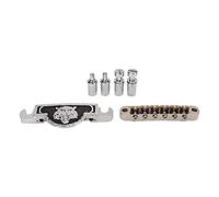 Vibrivio Guitar Bridge Tailpiece Roller Saddle, Height Adjustable, Beautiful Gold Finish, Compatible with Various Guitars, Precision Engineering for Optimal Performance