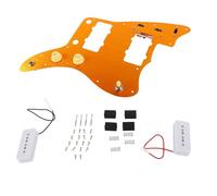 Vibrivio Loaded Pickguard Metal Plastic Prewired Guitar Pick Guard Scratclate Backplate Accory Set, White Pearl GP505, Compatible with Standard Guitars