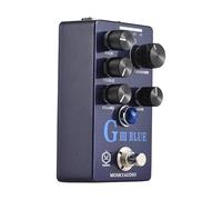 Vibrivio MOSKYO Guitar Effects Pedal G III, Blue Purple Channel Preamp/Overdrive/Distortion Pedal, True Bypass, DC 9V, 6.35mm Input/Output Interface, Electric Guitar Bass Effect Pedal