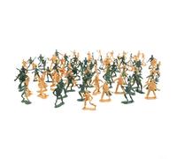Vibsky 100 Pieces Toy Soldiers Figures for War Games, 4cm Plastic Army Men Model Set for Sand Table and Tabletop Gaming