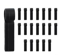 Vibsky 20 Pack Plastic Helmet Headlamp Clips, Anti-Slip Hooks For Safety Cap Hard Hat