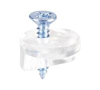 Vibsky 20 Set Transparent Glass Retainer Clips Kit with Screws, 13mm Diameter Cabinet Door and Mirror Holder for Securing 3-4mm Glass in Cabinets, Doors, Walls