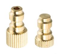 Vibsky 2PCS 8mm Brass Quick Connect Male with Blind Cap Gas Hose Fitting Adapter