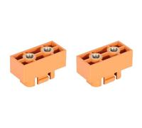 Vibsky 2pcs Energy Storage Terminal Connectors 2-M6 18mm Spacing PC+ABS IP67 Waterproof Electromechanical Equipment for Black for Orange