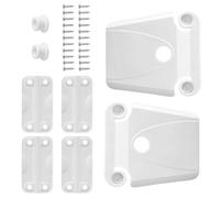 Vibsky 4 Hinges and 2 Latches Replacement Kit Igloo 25-165 Qt Coolers, UV Protected for Plastic Hardware with Mounting Screws, White