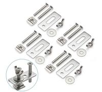 Vibsky 4 Set T-Track Clamp M6 Hold Down Clamps for 3018 PRO/MX3 CNC Router Machine, Adjustable Zinc-Aluminum Alloy Fixing Clamps for Woodworking and Metalworking