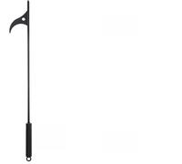 Vibsky 40in Wrought Iron Fireplace Poker Long Handle Black Steel Fire Pit and Wood Stove Log Tongs for Indoor Outdoor Heating Tool