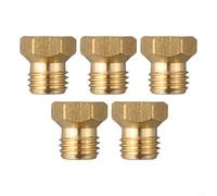 Vibsky 6PCS for LPG Gas Water Heater Nozzle Set for Propane Butane G30/G31 Conversion Kit with 0.5/0.65/0.87mm Apertures, Brass Fitting for 4-Burner Cookers