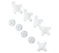 Vibsky 9pcs Plastic Gazebo Connector Kit Including 4 Corner Joints, 1 Center Roof Piece and 4 Legs for 3x3m Pop Up Tent Canopy Repair