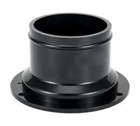 Vibsky ABS Straight Pipe Flange Connector Ventilation Ducting, Odorless Exhaust Air Duct Fitting, Pipe End Connection, for Black 50mm