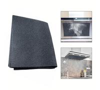 Vibsky Activated Carbon Range Hood Filter Cotton 57x47cm Cut-to-Fit Grease and Odor Absorption Sheet for Cooker Hoods, Black