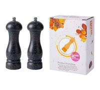 Vibsky Adjustable Pepper Mill Kitchen, Manual Salt and Spice Grinder with Customizable Coarseness, Ergonomic Wood and for Plastic Design, for Black