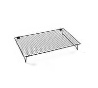 Vibsky Black Square Foldable Cooling Rack Nonstick Metal Wire Stand for Cakes Bread Pastries Easy Storage