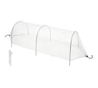Vibsky Breathable Garden Tunnel for 4ft Plant Beds, Polyester Mesh Plant Protector for Robust Steel Frame and Stakes, Foldable Greenhouse Cover Kit