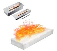 Vibsky Calcium Magnesium Silicate Fibre Fireplace Blanket, Heat Resistant Ceramic Wool Mat for Bioethanol Burner Firebox Safety, White, 30x20x2cm