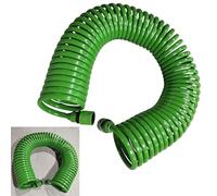 Vibsky Coil Garden Hose with for Plastic Connectors, Recoil for Water Hose Outdoor Lawn and Indoor Plants, Green 15m