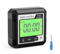Vibsky Digital Inclinometer Angle Finder Electronic with Data Lock, Switchable SlopeAngle Display, Portable Tool Wood Processing and Tire Mounting(B)