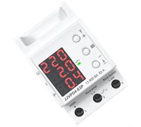 Vibsky DIN Rail Over Under Voltage Protector 230V 63A, Digital Display Power Guard with Overheat for Protection