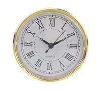 Vibsky Elegant Gold Bezel Clock Insert 110mm Diameter Roman Numerals Custom DIY Craft Clock Making