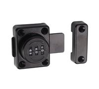 Vibsky for Heavy Duty 3-Digit Code Lock, Zinc Alloy Keyless Latch Cabinets Drawers Shed Doors, Adjustable Mounting, Red Bronze Finish