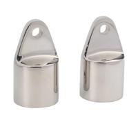 Vibsky for Heavy Duty 316 Stainless Steel Eye End Cap Bimini Top, Triangular Sliding Jaw Slide Boat Yacht Sun Shelter, for Fits 22mm to 32mm Pipe (Silver, 2pcs)