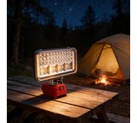 Vibsky for Heavy Duty 57 LED Work Light 18V Li-Ion Battery, Bright for Job Site Spotlight with USB Port to Charge Phones and Tablets