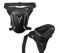 Vibsky for Motorcycle Leg Bag EVA Hard Shell Thigh Pouch with Carbon Fiber Texture, Adjustable Drop Leg Holster Phone Wallet, for Black