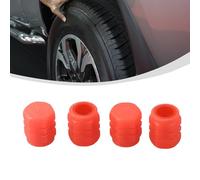 Vibsky Glowing in Dark Fluorescent Car Wheel Tire Valve Stem Covers 4pcs Set Red Rhinestone Luxury Dust for Fit