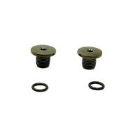 Vibsky Grade 4 Titanium Bleed Screw for Shimano R7020 R8020 R9120 R9170 Shifters, TC4 Oil Injection Bolt with Sealing Washer, 8.5x11.6mm Black Silver