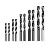 Vibsky HSS Twist Drill Bits 10pcs 1-3mm Aluminum Copper Iron Plate for Plastic High Speed Steel Drilling Kit