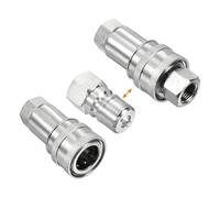 Vibsky Hydraulic Quick Connect Coupler Set, M16x1.5mm Female Thread, Carbon Steel, for Construction and Industrial Equipment, 40mm/65mm