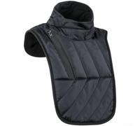 Vibsky Large 36x36cm Neck Warmer Extended Chest Coverage | Extra large 36x36cm size, full chest protection, solid black color, machine washable, no clumping