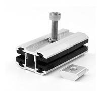 Vibsky Lightweight Aluminum Middle Clamp Solar Panels 6-10mm, Thin Film Mounting Bracket with Nuts and Screws, Silver Color
