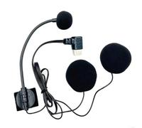 Vibsky Motorbike Half Helmet Headphones with Type C Mic, Clear Sound Double Speakers, Comfortable Sponge Cover Earpiece for Riders
