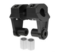 Vibsky Motorcycle Handlebar Riser Blocks for 22mm and 28mm Fat Bars, Black Silver(Black)