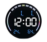 Vibsky Multifunctional Digital Wall Clock with Indoor Thermometer Hygrometer, Countdown Timer, Dual Alarms and Night Light Classroom