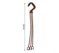 Vibsky Plant Holder Hanging Basket for Ferns and Succulents, Breathable Plastic Flower Pots with Removable Hooks, Brown