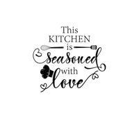 Vibsky PVC Modern Simple Wall Sticker Self-Apply Removable Decal Kitchen Dining Area for Black 60x30cm