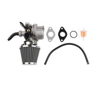 Vibsky PZ19 Carburettor Kit with Air Filter for ATV Quad 50/90/110/125cc, 19mm Bore, Aluminum + Zinc Alloy, Left Hand Choke