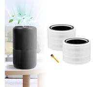 Vibsky Replacement Filter for Levoit Core 200 and 200S Air Purifiers, 2 Pack 3-in-1 HEPA Style Elements with Brush, Clean Air Solution, White
