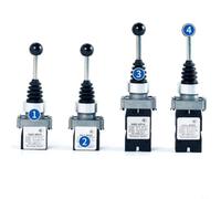 Vibsky Rotary Cross Rocker Joystick Switch for Industrial Control Panels and Machinery, 22mm Panel Mount, 2NO/4NO Joystick Controller, Momentary or Latching(2 Position Latching)