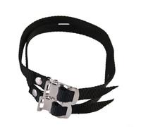 Vibsky Soft Nylon Cycle Toe Straps with Enhanced Grip For Road and Mountain Biking - Black